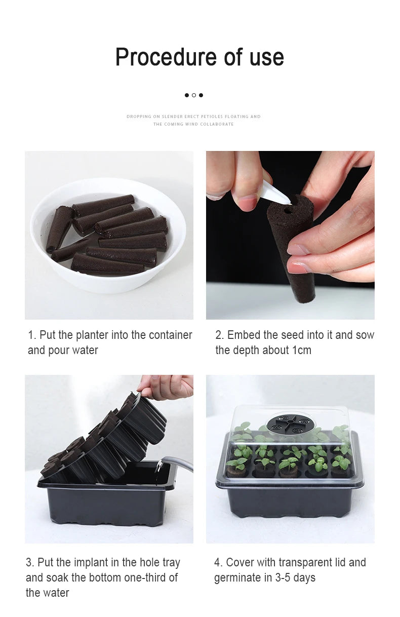 20 Hole Hydroponic Plant Seedling Pots with Intelligent Fill Light Seedling Tray for Fruit Vegetable Gardening Planting Supplies