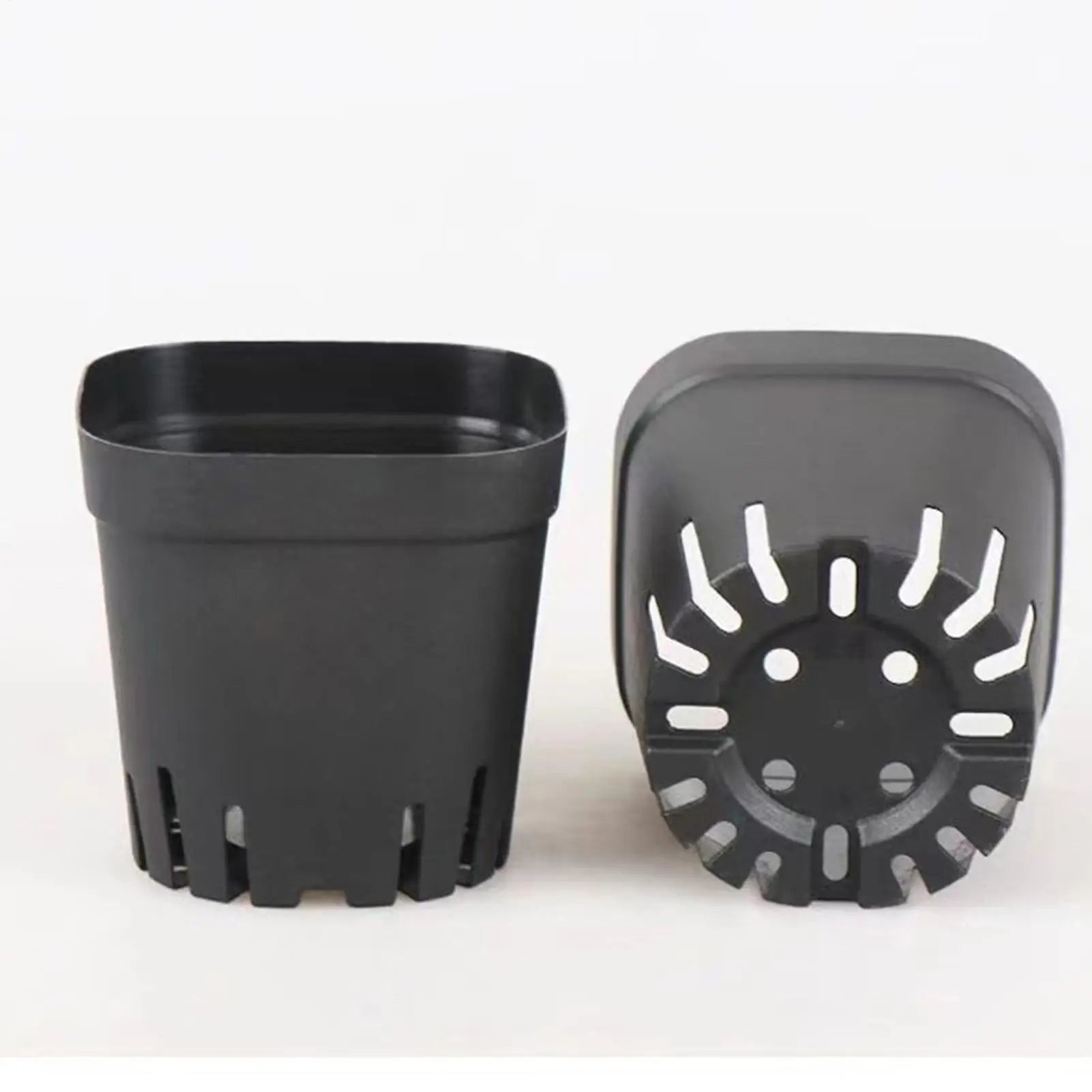 50Pcs Seedling Pots Square Plant Seeding- Planting Cup Plastic Deep Nursery Tree Pot Flower Plant Container Pot Garden Grow