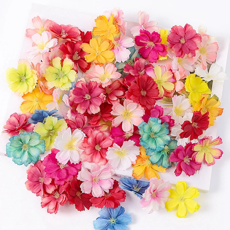 10/20/50Pcs Artificial Flowers Rose Head For Home Decor Fake Flower DIY Craft Wreath Accessories For Marriage Wedding Decoration