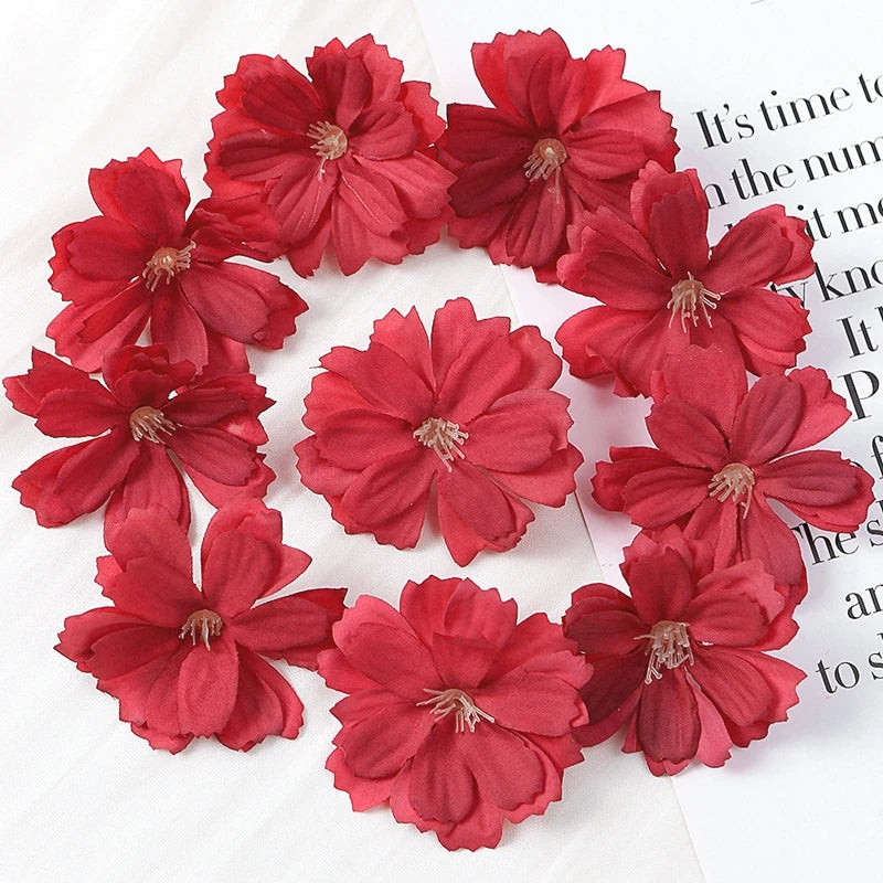 10/20/50Pcs Artificial Flowers Rose Head For Home Decor Fake Flower DIY Craft Wreath Accessories For Marriage Wedding Decoration