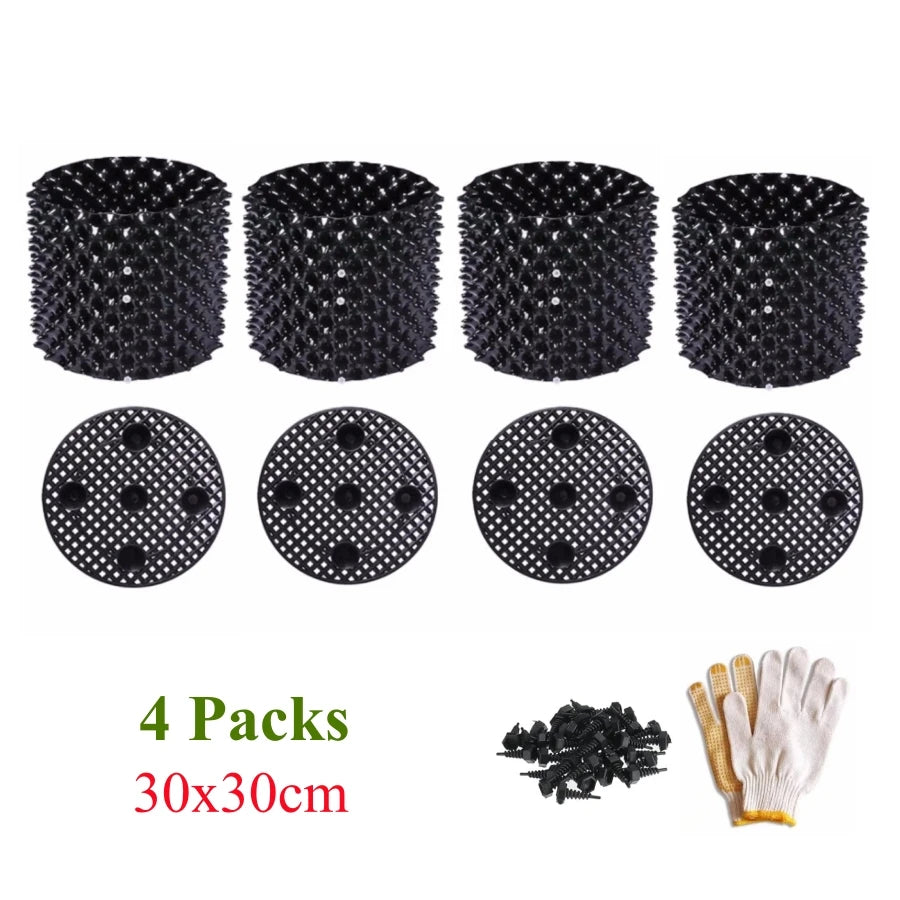 4 Packs Air Pruning Plant Root Control Nursery Pots Trainer Fast Root Grow Container Garden Bonsai Transplant Tool Nersery Pot
