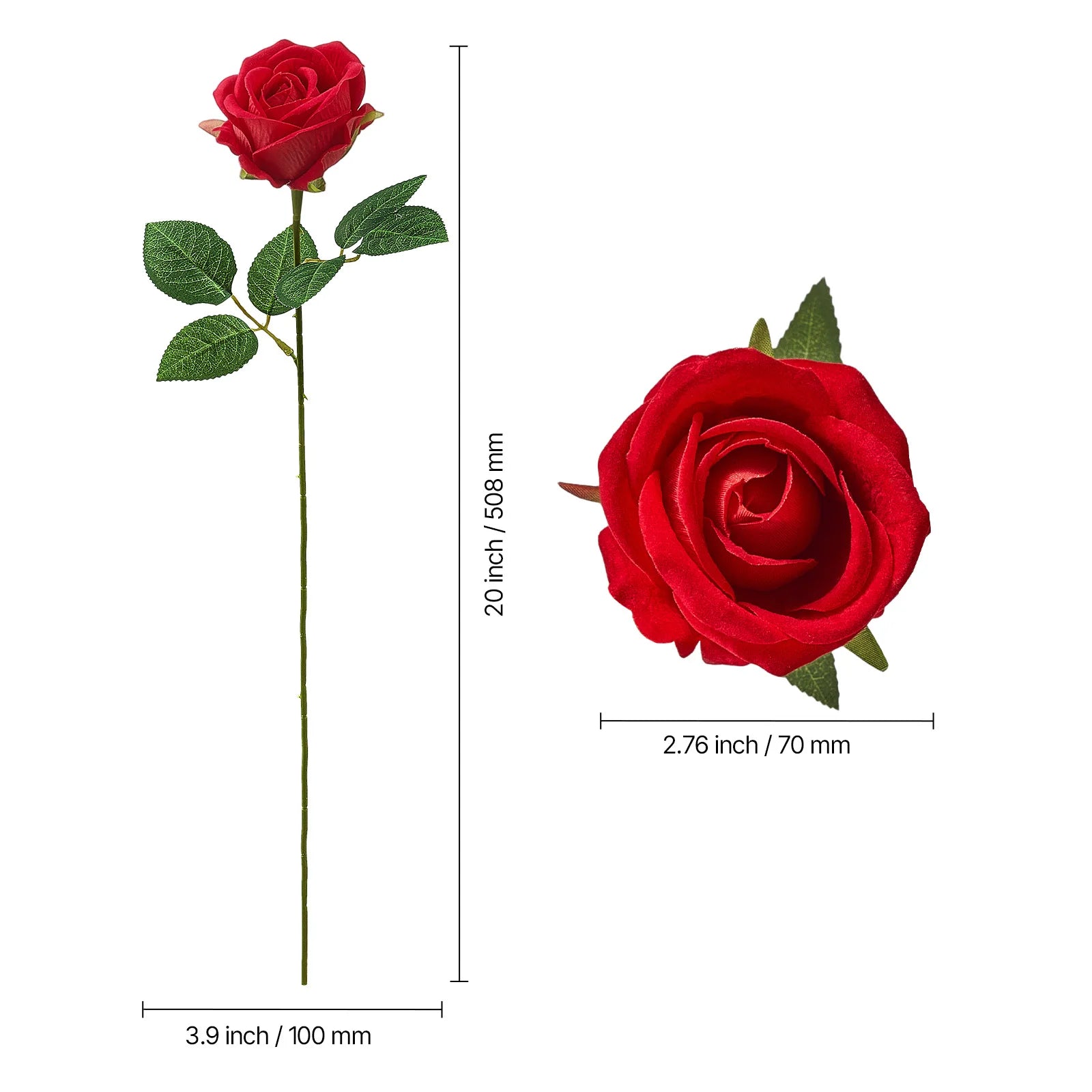 SucceBuy Artificial Flowers 60/120/500pcs Real Looking White Foam Fake Roses Bulk White/Red Faux Bridal Shower for DIY Wedding