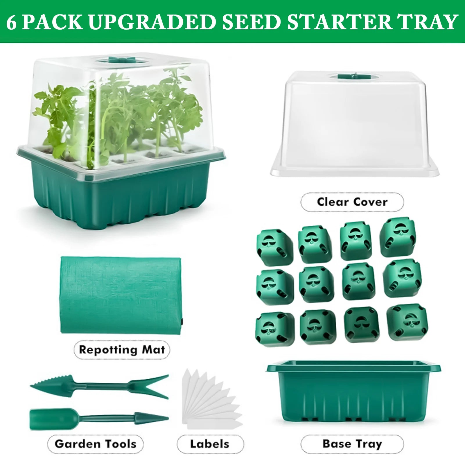 12 Gird Silicone Plants Nursery Pots Breathable Growing Pot with Drain Holes Design for Flower Vegetable Planting