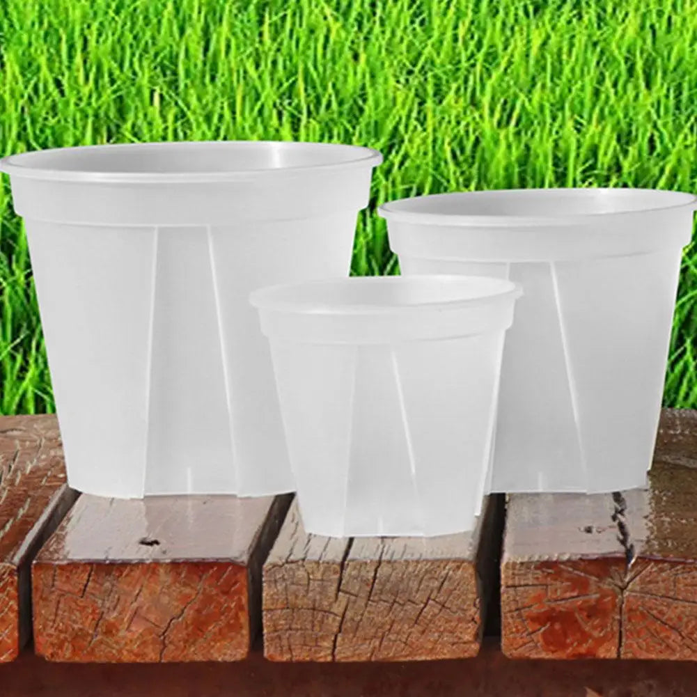 Thickened New Transparent Green Mountain Pot Root Control Pot Rose Green Rose Plastic Flower Pot Gallon Round