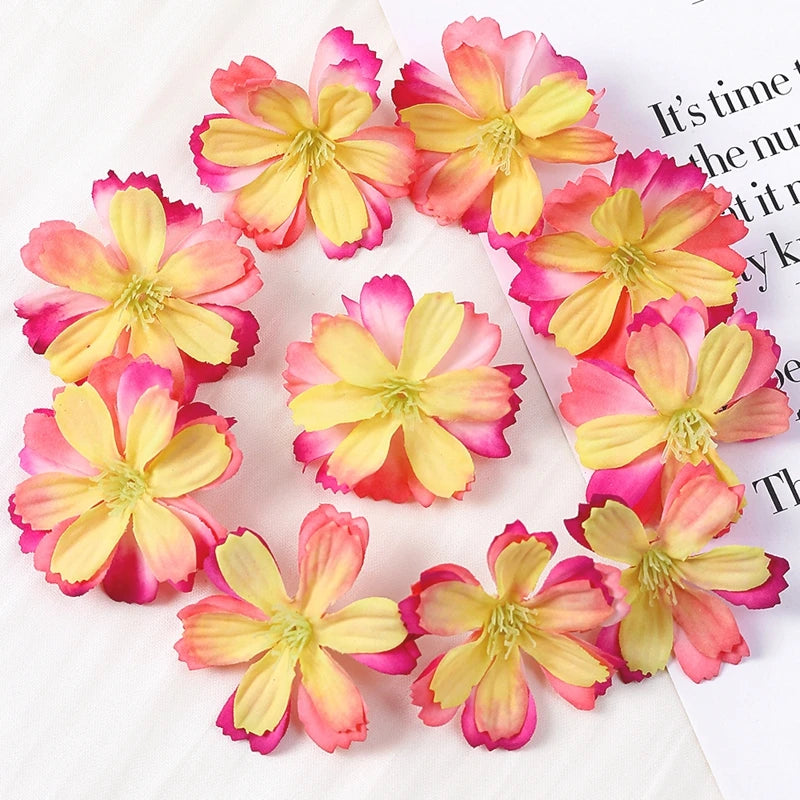 10/20/50Pcs Artificial Flowers Rose Head For Home Decor Fake Flower DIY Craft Wreath Accessories For Marriage Wedding Decoration