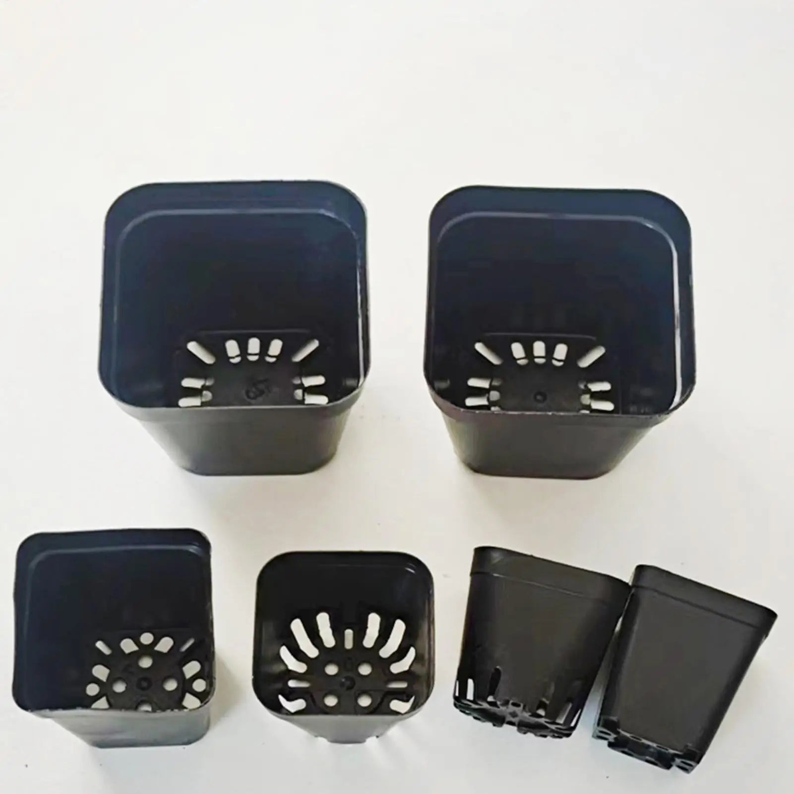 Seedling Pots 100pcs Seeding Nursery Pot Soft Plant Nursery Pots Flowerpot Plastic Grow Box Home Garden Planting Accessories