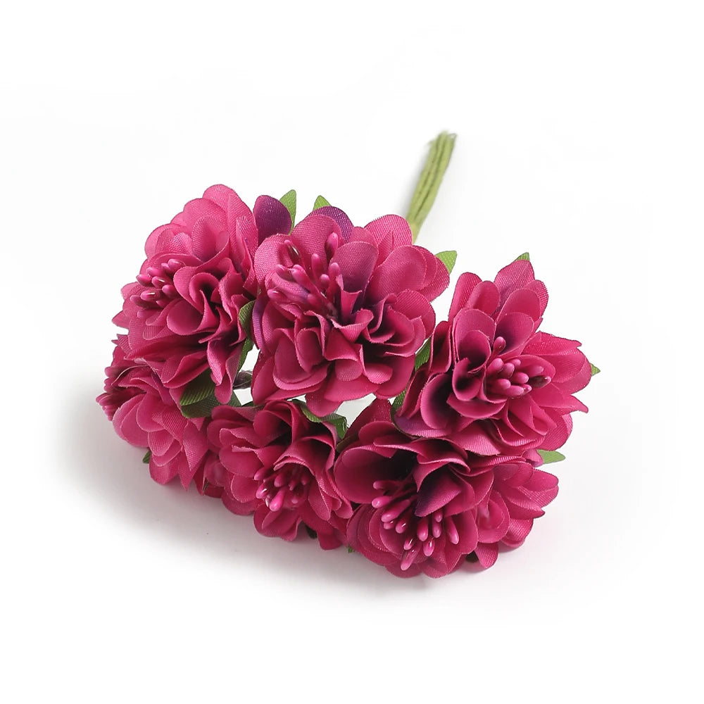 1/2Pcs Artificial Flowers Carnation 11CM Fake Flower For Home Decor Wedding Decoration Bride Craft Gifts Wreath Accessories