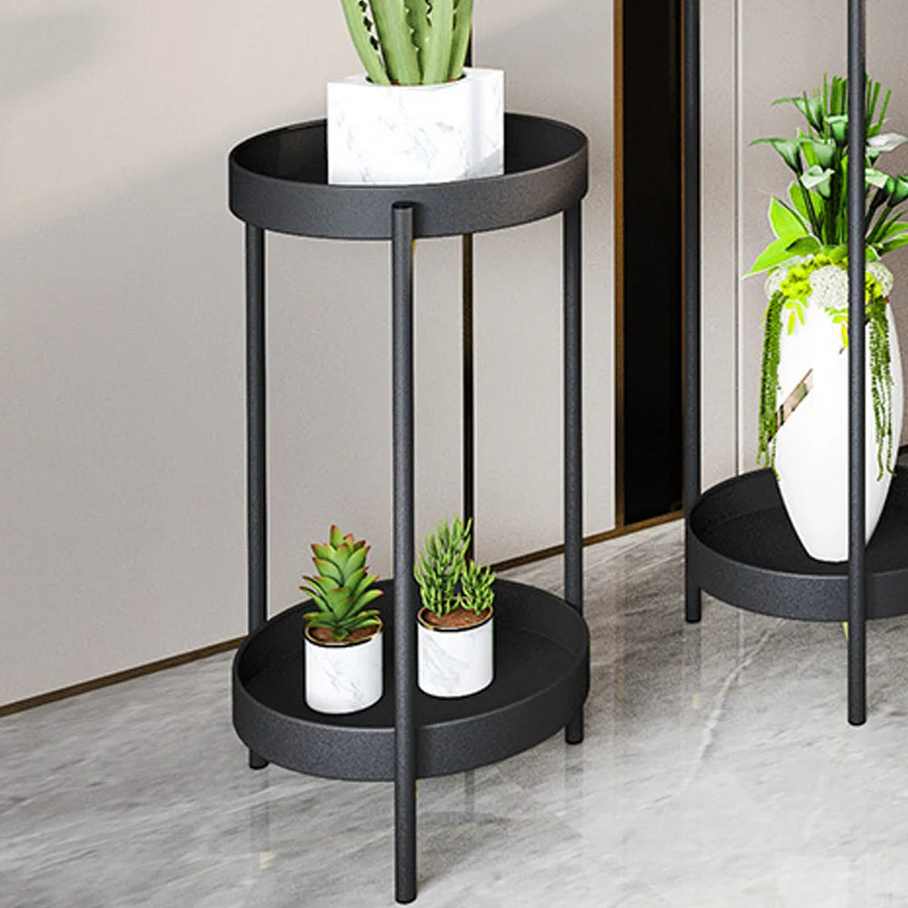 Plant Stand For Flowers Metal Storage Shelf 2 Tier Flower Shelf Planter Rack Indoor Display Stand Pot Rack Organizer Shelves