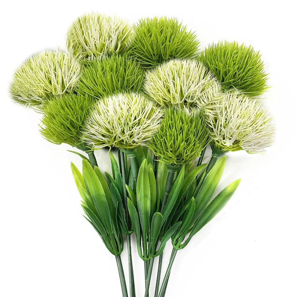 10PCS Mixed Artificial Dandelion Flowers Plastic Fake Flower Bouquet for Wedding Table Arrangement DIY Home Party Decoration