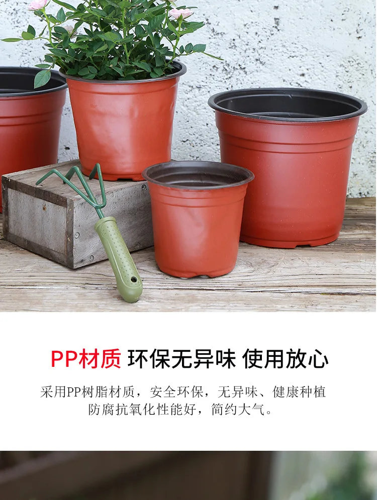 50/100pcs Seeding Nursery Pot Soft Plant Nursery Pots Flowerpot Plastic Grow Box Home Garden Planting Accessories 9-14cm