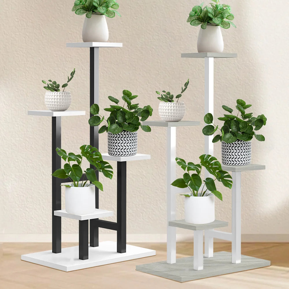 4 platform Iron Flower Stand, 4 Layers Stand Storage Shelf, Iron Art Minimalist Assembled Flower Rack, Size 84*35*24cm