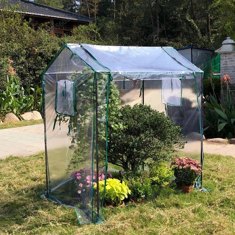 Portable Winter Greenhouse With Frost Proof Cover And Windproof Design For Balcony Plant Shelf Outdoor Garden Use With Rain