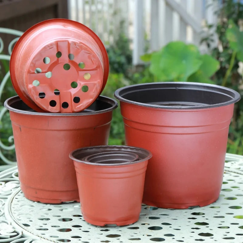20pcs Plastic Flowerpots Simple Nursery Seedling Pot Flowers Seed Breeding Planters Container Box Garden Supplies Tool