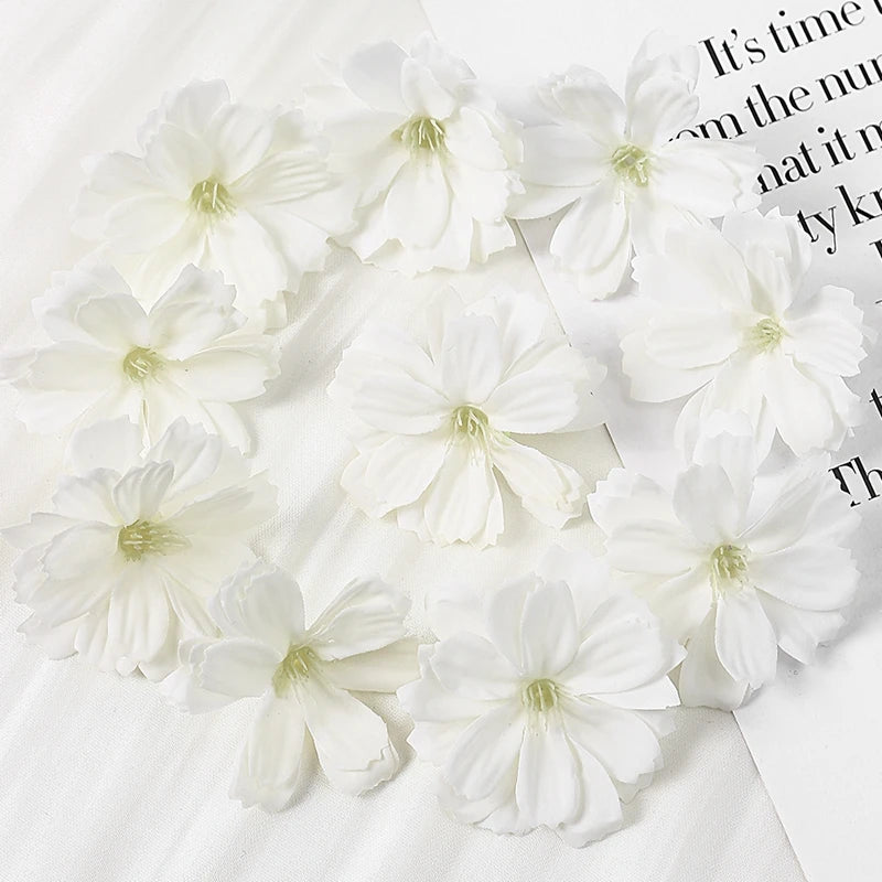 10/20/50Pcs Artificial Flowers Rose Head For Home Decor Fake Flower DIY Craft Wreath Accessories For Marriage Wedding Decoration