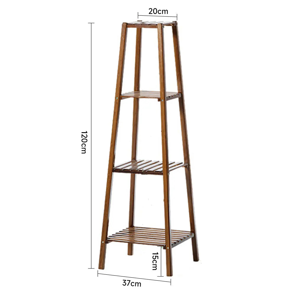 【Breeins】Vintage Tiered Indoor Plant Stand Solid Wood Display Shelf Plants Storage Decoration Home Office Outdoor