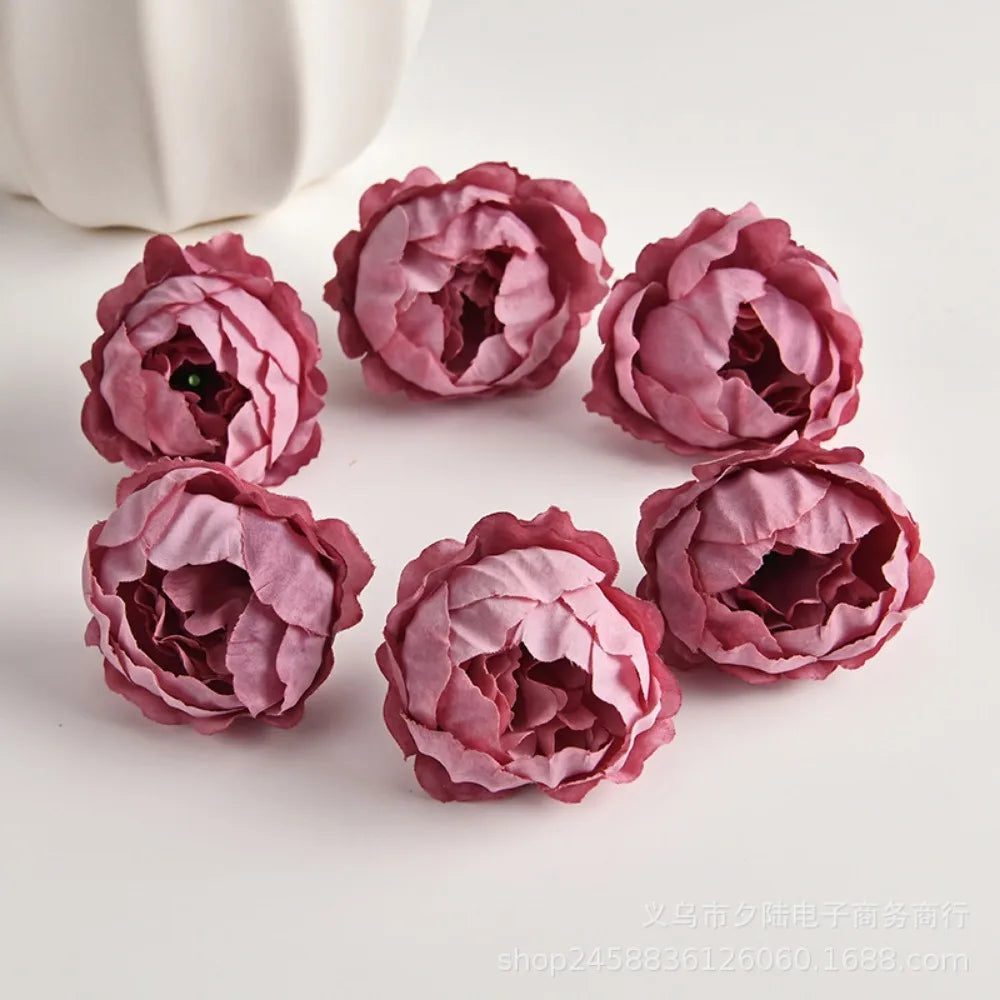 10/20Pcs Rose Artificial Flowers Heads for Home Decortion Party Wedding Decor Accessories Garden Crafts Manual Christmas Wreath