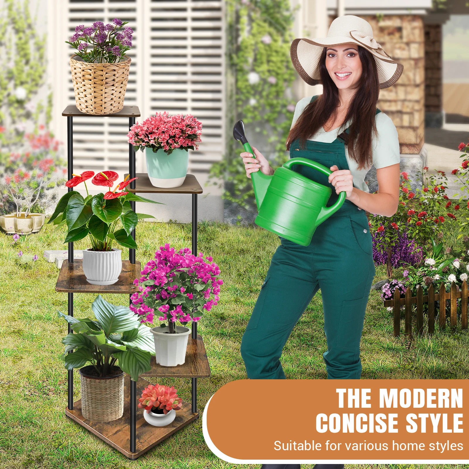 4/5/6 Tier Plant Stand Indoor Metal Plant Shelf,Indoor And Outdoor Display Racks,for Multiple Plants Small Corner Flower Stan