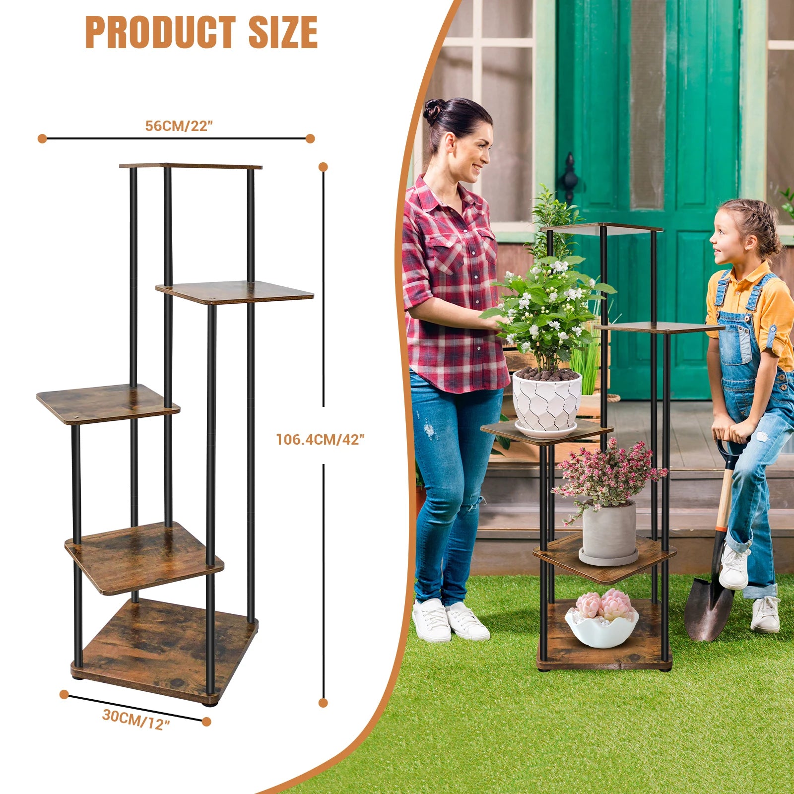4/5/6 Tier Plant Stand Indoor Metal Plant Shelf,Indoor And Outdoor Display Racks,for Multiple Plants Small Corner Flower Stan