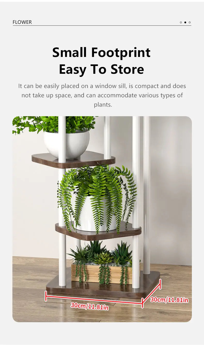 Plant Stand and Flower Stand Storage Shelf 4/5/6 Tier Flower Shelf Planter Rack Storage Organizer Display Indoor Garden Balcony