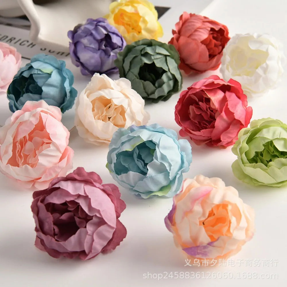 10/20Pcs Rose Artificial Flowers Heads for Home Decortion Party Wedding Decor Accessories Garden Crafts Manual Christmas Wreath