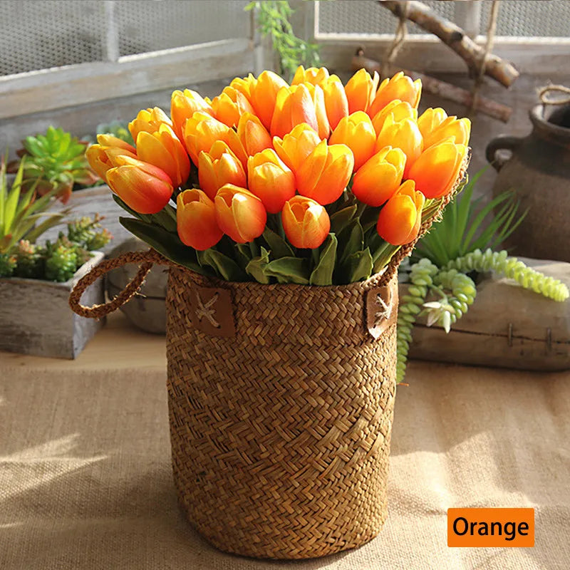 5/10/20Pcs Artificial Tulips Flowers Real Touch Latex Fake Flower Bouquet Wedding Party Home Decor DIY Bridal Bouquet