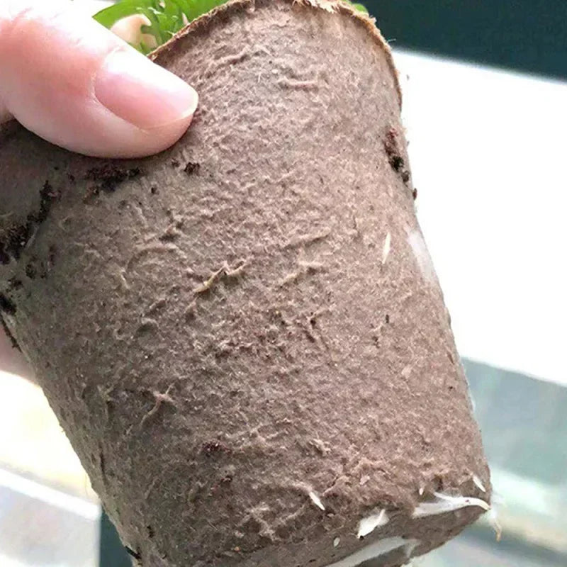 2025 Biodegradable Transplanter Pulp Paper Flower Plant Peat Pots Transplant Seedlings Pots Seed Germination Tray