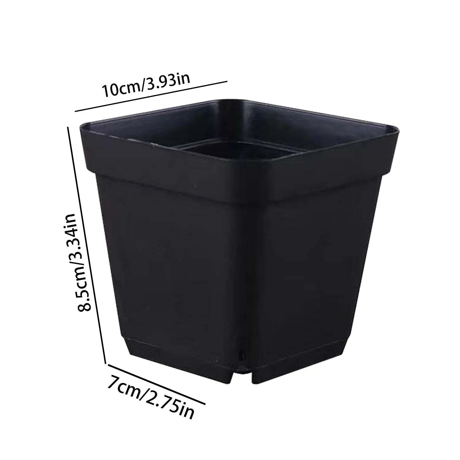50Pcs Seedling Pots Square Plant Seeding- Planting Cup Plastic Deep Nursery Tree Pot Flower Plant Container Pot Garden Grow