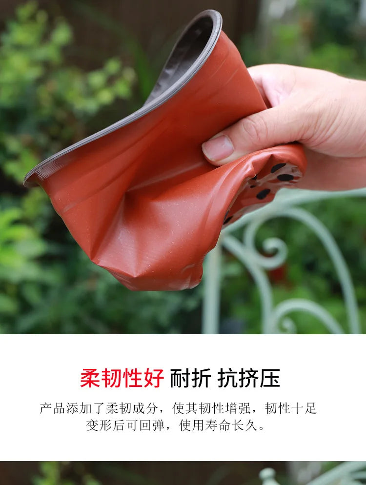 50/100pcs Seeding Nursery Pot Soft Plant Nursery Pots Flowerpot Plastic Grow Box Home Garden Planting Accessories 9-14cm