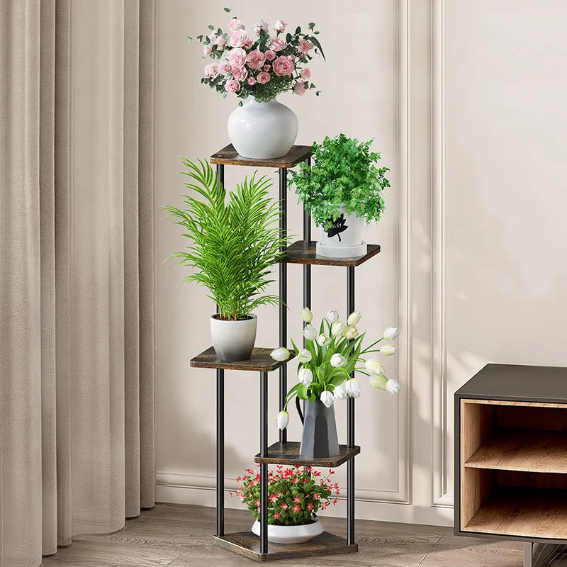Plant Stand and Flower Stand Storage Shelf 4/5/6 Tier Flower Shelf Planter Rack Storage Organizer Display Indoor Garden Balcony