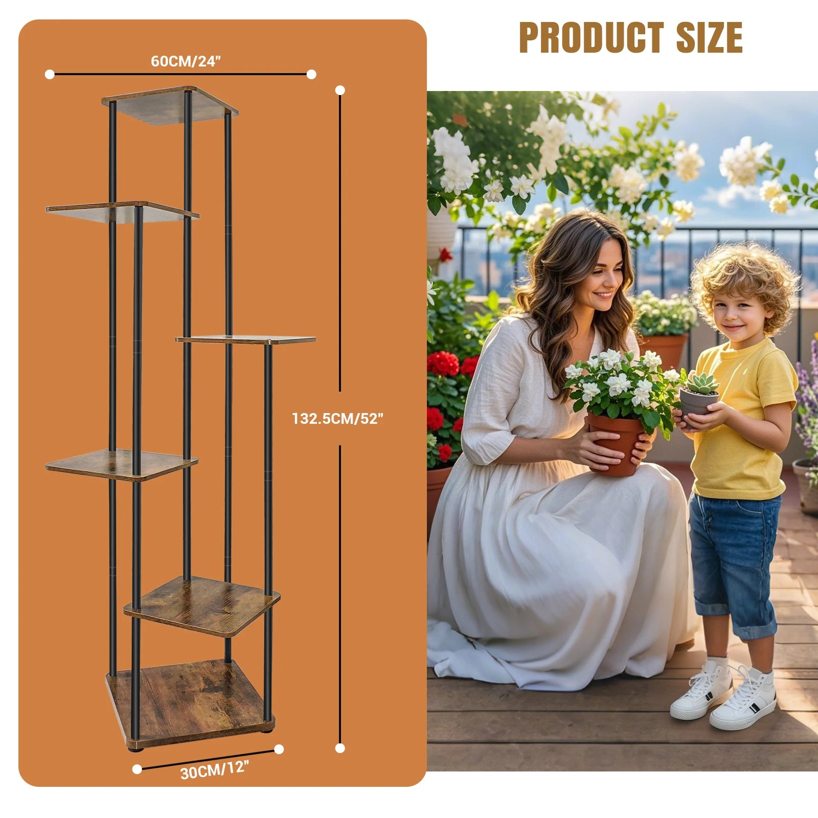 4/5/6 Tier Plant Stand Indoor Metal Plant Shelf,Indoor And Outdoor Display Racks,for Multiple Plants Small Corner Flower Stan