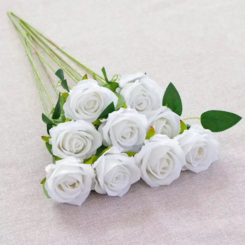 1/5/10/20pcs Roses Artificial Flowers Rose Flower Branch Artificial Red Roses Realistic Fake Rose for Wedding Home Decor
