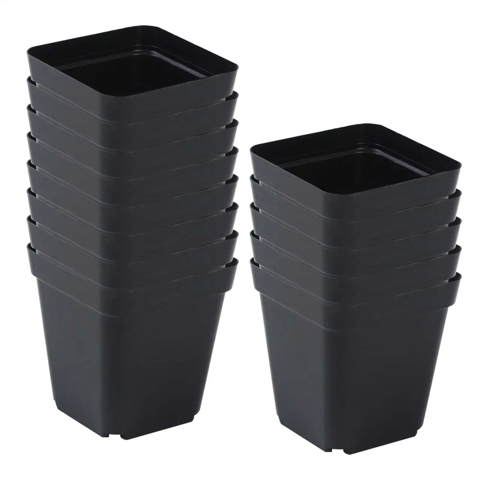 Seedling Pots 100pcs Seeding Nursery Pot Soft Plant Nursery Pots Flowerpot Plastic Grow Box Home Garden Planting Accessories