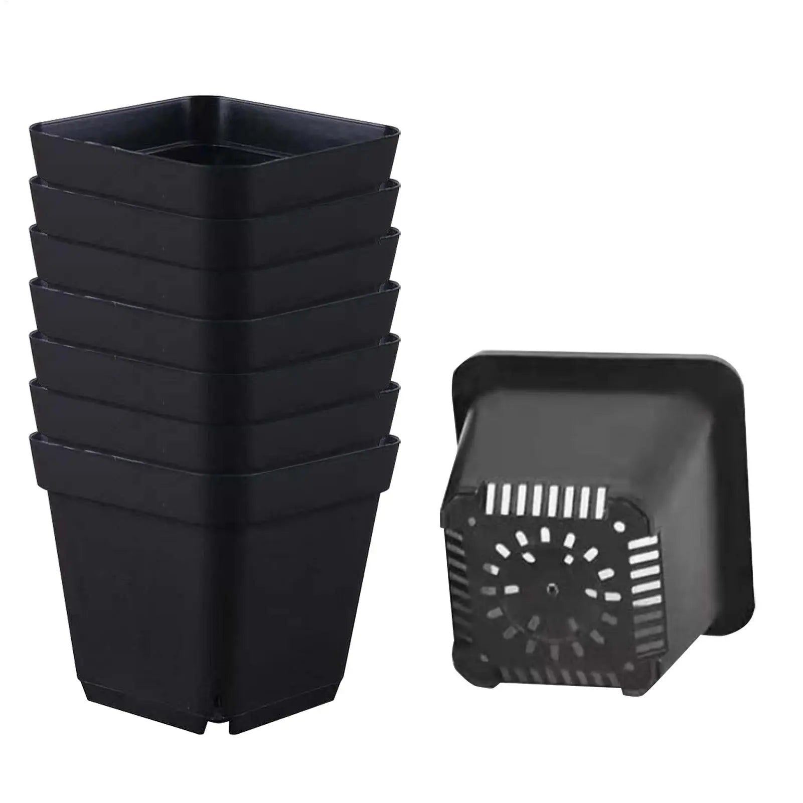 Seedling Pots 100pcs Seeding Nursery Pot Soft Plant Nursery Pots Flowerpot Plastic Grow Box Home Garden Planting Accessories