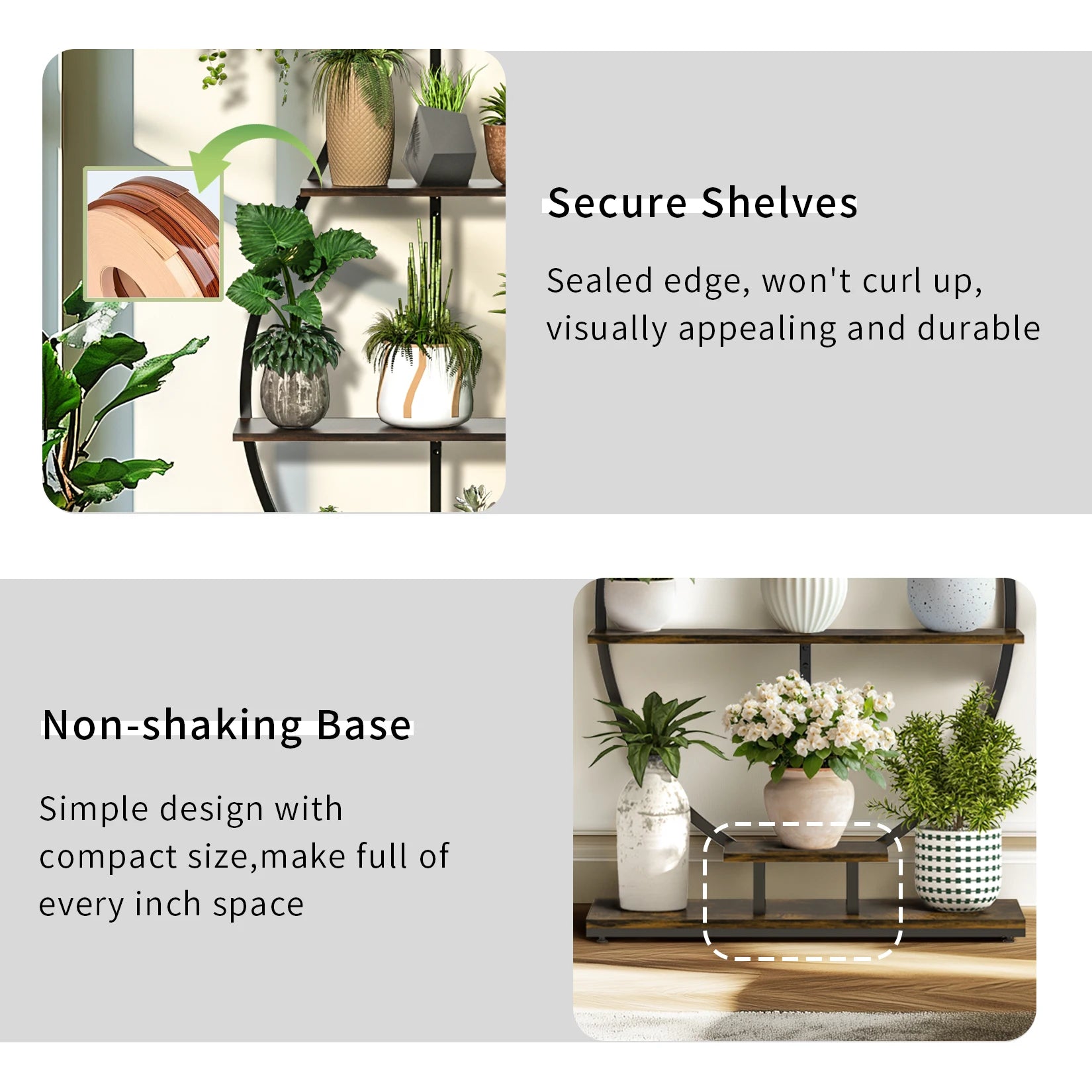 Large Vase Shaped Plant Stand 5 Tier Planter Display Rack Garden Flower Pot Holder for Home Patio Decor