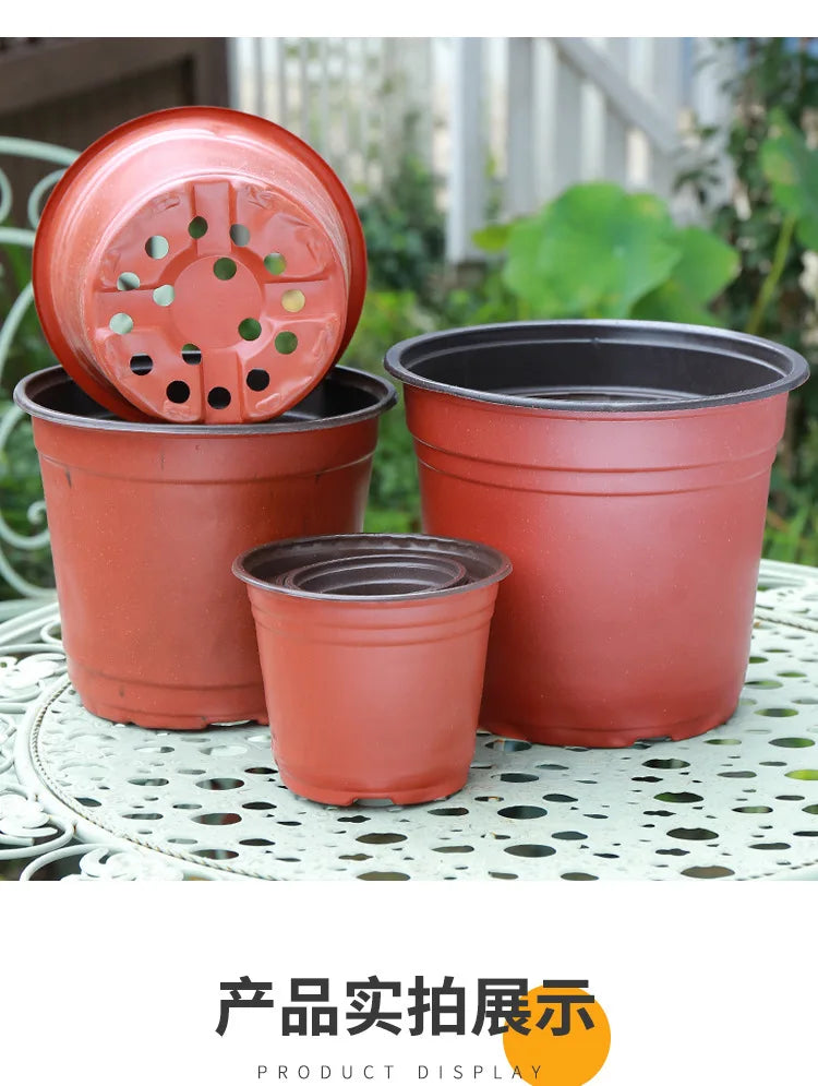 50/100pcs Seeding Nursery Pot Soft Plant Nursery Pots Flowerpot Plastic Grow Box Home Garden Planting Accessories 9-14cm