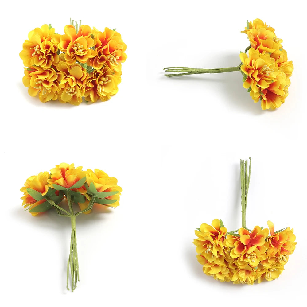 1/2Pcs Artificial Flowers Carnation 11CM Fake Flower For Home Decor Wedding Decoration Bride Craft Gifts Wreath Accessories