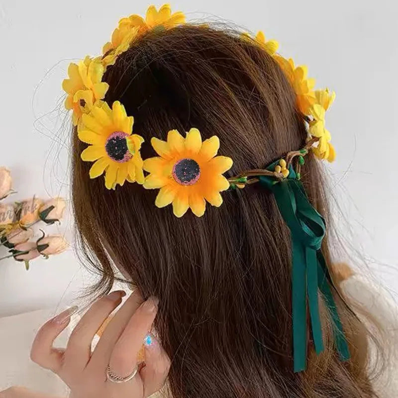 30-150Pcs Yellow Artificial Flower Heads Craft Floral Embellishments Wreaths Wedding Artificial Sunflower Flowers Decoration