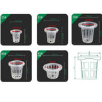 10Pcs Hydroponic Slotted Mesh Cup Basket Garden Plant Nursery Pot with Sponge Soildless Aeroponic Hydroponics Growing System Kit