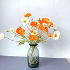 Artificial Flowers Fake Poppy Silk Flowers Long Stem Housewarming Garden Table Wedding DIY Party Wedding Bridal Bouquet Decor