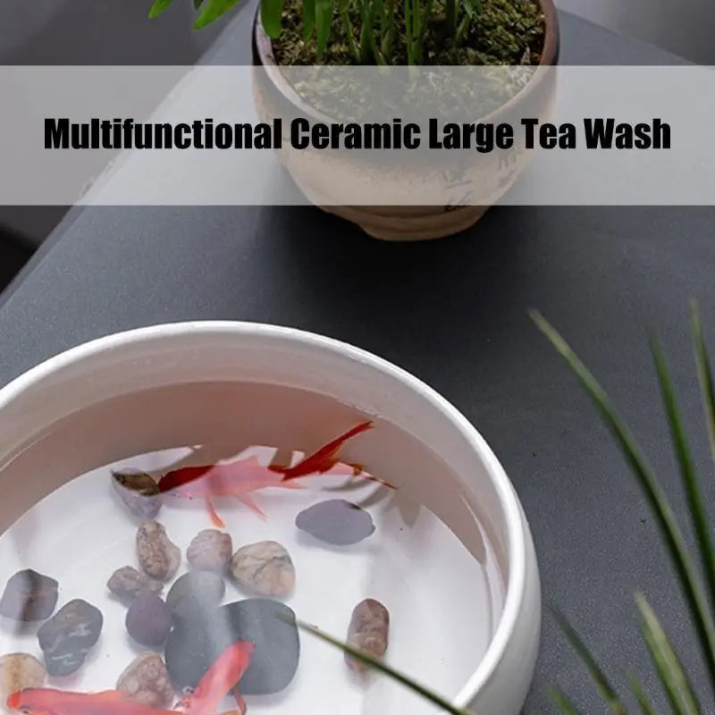 55KF Large Ceramic Plant Pot Water Plant Bowl Indoor and Outdoor Use Perfect for Hydroponic Cultivation Decorative Planting