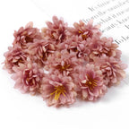 10/20/50Pcs Artificial Rose Mini Silk Flower Heads Simulated Flower Home Room Decoration DIY Wreath Accessories Wedding Decor