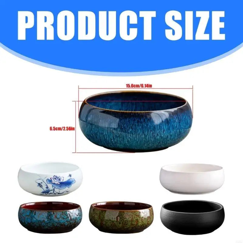55KF Large Ceramic Plant Pot Water Plant Bowl Indoor and Outdoor Use Perfect for Hydroponic Cultivation Decorative Planting