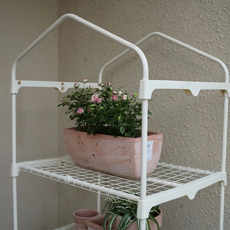 Outdoor Balcony Greenhouse For Succulents Plants With Rainproof And Frost Protection Features Roof Garden Yard Plant Shelf