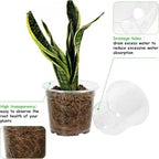 New 5PCS Round Seed Starter Tray Transparent Planter Nursery Pots With Drainage Hole For Orchid Plants Flowers Garden Tools