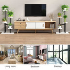 4 platform Iron Flower Stand, 4 Layers Stand Storage Shelf, Iron Art Minimalist Assembled Flower Rack, Size 84*35*24cm