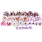 Purple Artificial Flowers Silk Fake Flowers for Home Decor Garden Wedding Decoration Bride Craft Gifts Wreath Bouquet Accessory