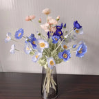 Artificial Flowers Fake Poppy Silk Flowers Long Stem Housewarming Garden Table Wedding DIY Party Wedding Bridal Bouquet Decor