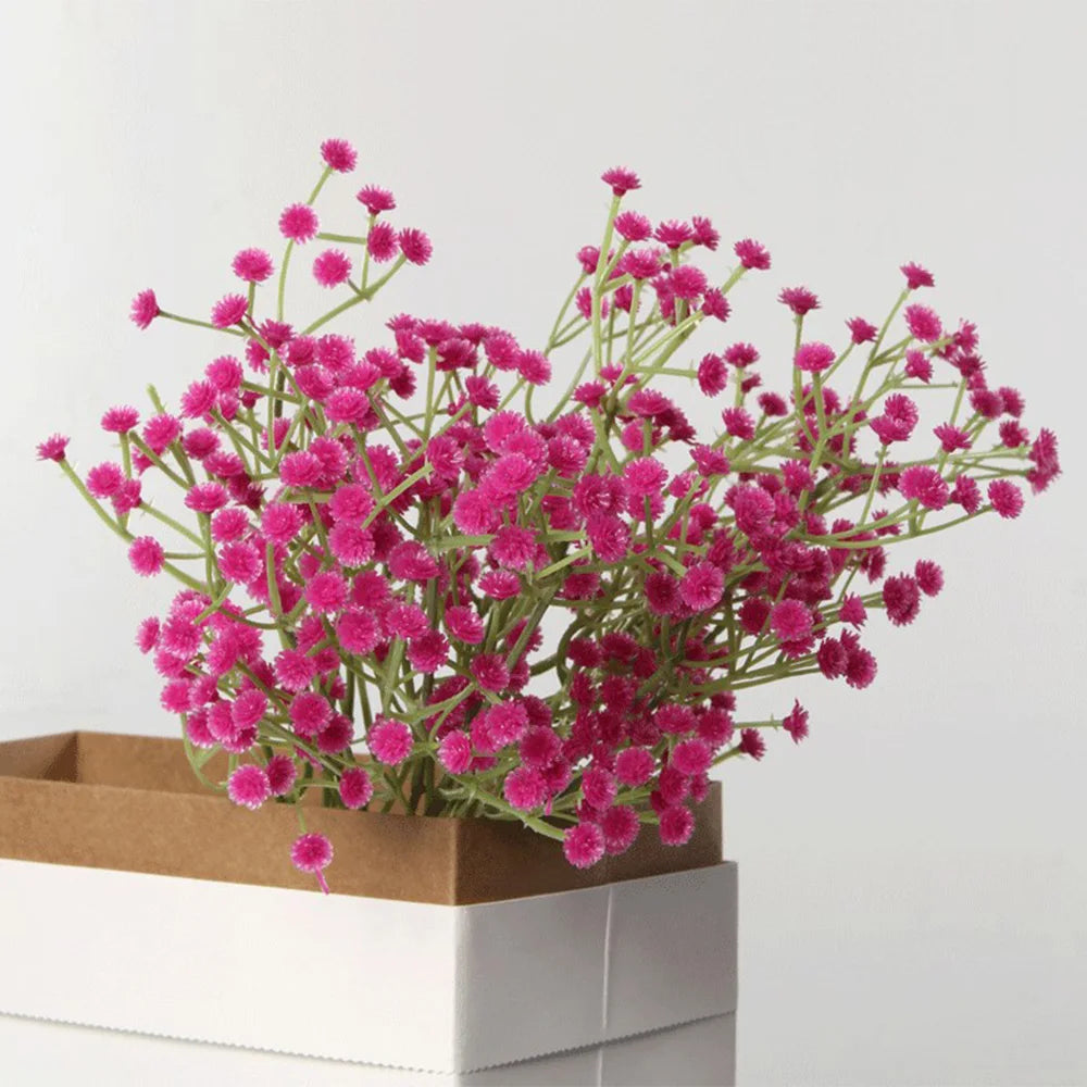 108Heads 63cm Babies Breath Artificial Flowers Plastic Gypsophila DIY Floral Bouquets For Handmade Wedding Party Home Decoration