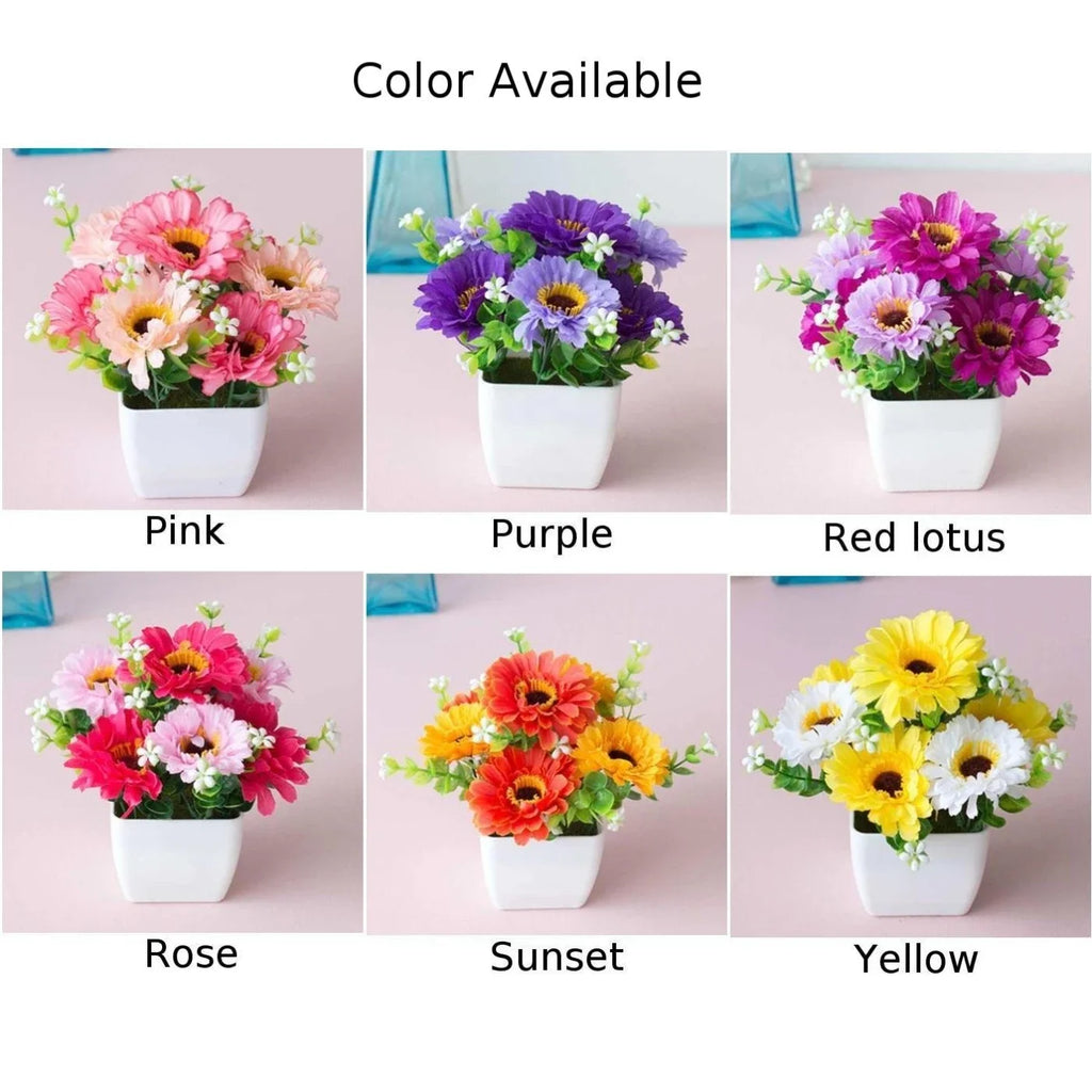 In Pot Artificial Potted Plant Garden Decoration Home Decor Room Decoration Fake Plants Outdoor Artificial Flowers