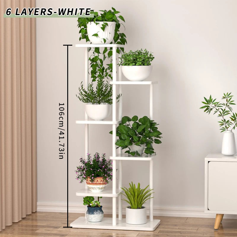 Plant Stand Stand For Flowers Wooden Shelf 5/6/8Layers Display Stand Storage Shelf Pot Rack Organizer Home Garden Decoration